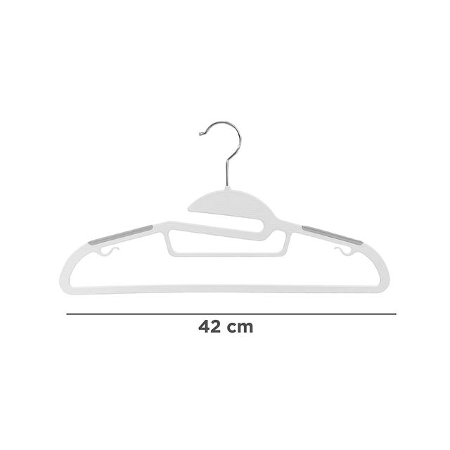 Miniso Paquete De Ganchos Para Ropa Plástico Grises 42.8x5.3x20.7