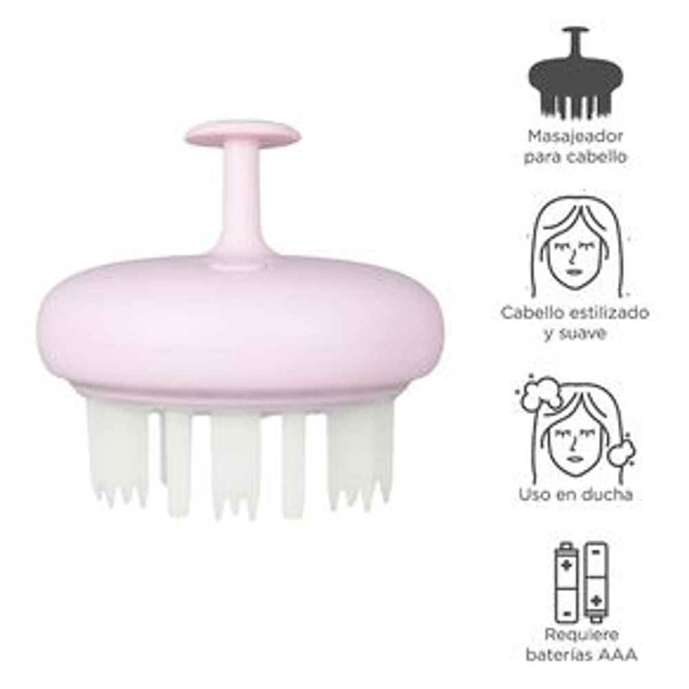 Cepillo Masajeador Para Cabello De Shampoo Rosa