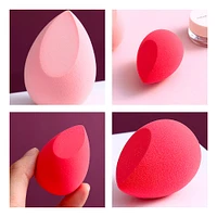 Set Esponjas De Maquillaje Rosa Y Roja 3.5x5 cm 2 Piezas