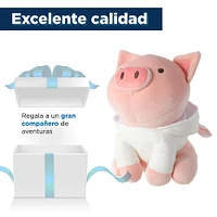 Peluche Miniso Cerdito Con Capucha De Unicornio Felpa 16x26 cm