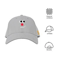 Gorra De Beisbol Bordada Cara Feliz Gris 58 cm Unitalla