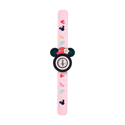 Reloj Slap Para Niño Disney Minnie Mouse Silicona Rosa 5.5x23.5 cm