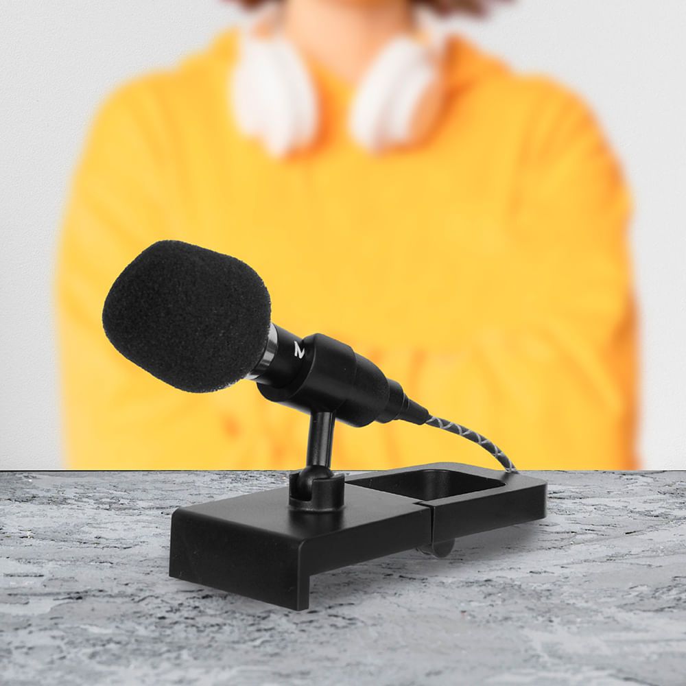 Miniso Mini Microfono 3.5 mm Negro 1.35 m