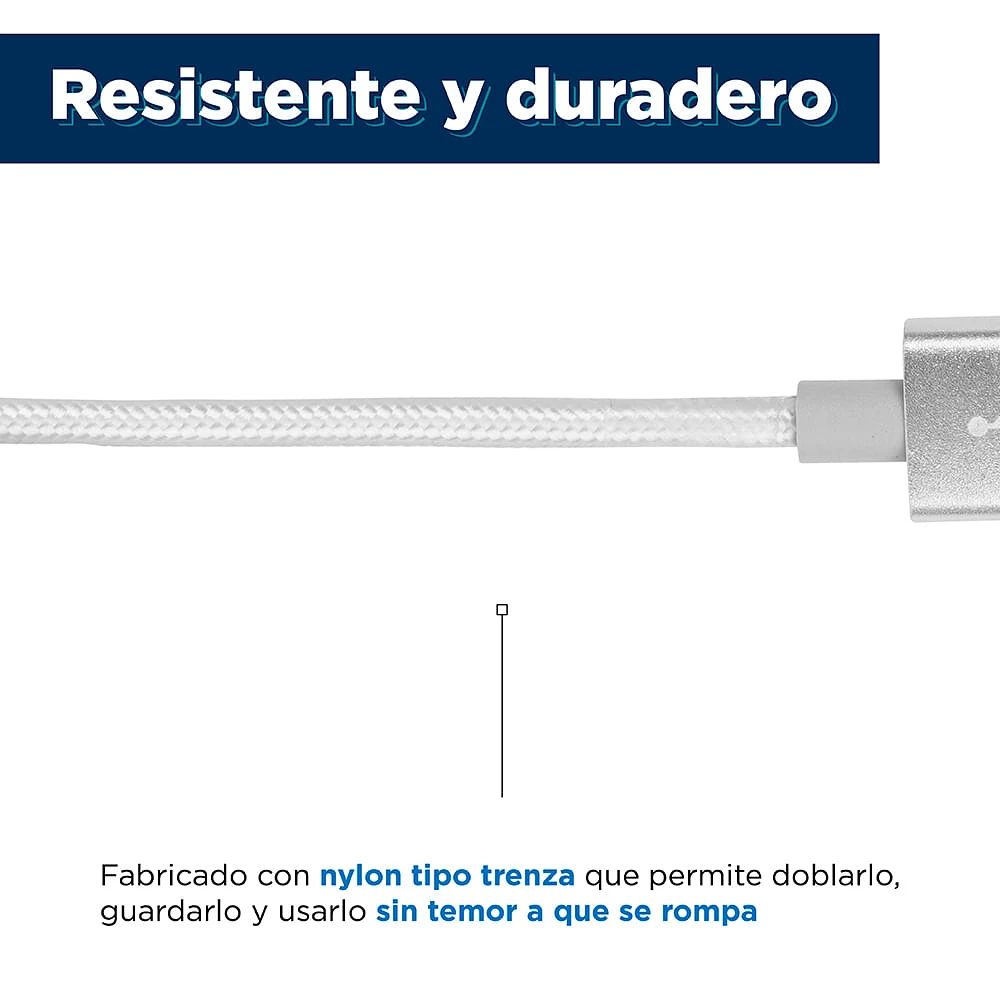 Cable De Datos USB A USB-C ALUMINIO PLATA 1 M USB Aluminio Plata 1 m