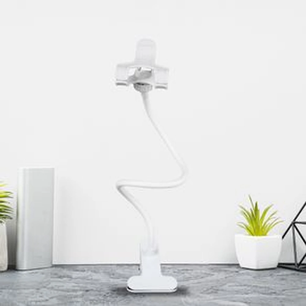 Soporte Para Celular Con Sujetador Ergonómico Blanco