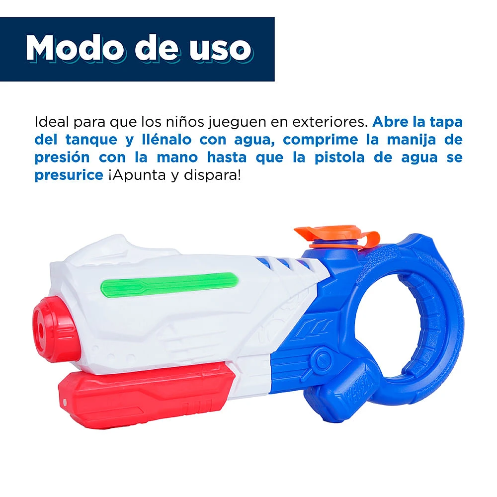 Pistola De Agua Presión Mediana Plástico 33.1X19.1X5.3CM