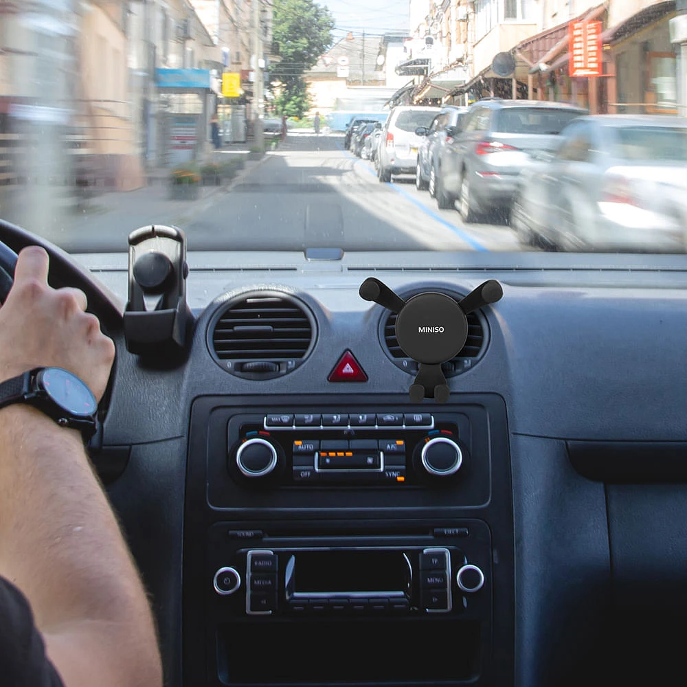 Soporte De Celular Para Auto Sintético Negro