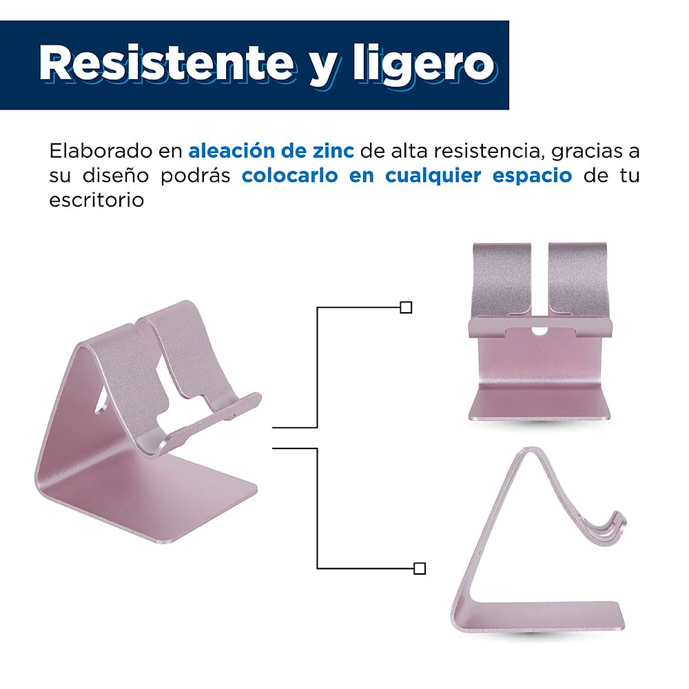 Soporte Para Celular De Escritorio Rosa