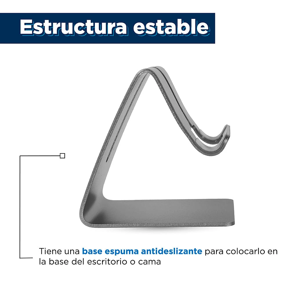 Soporte Para Celular De Escritorio Gris Oscuro