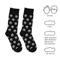 Calcetines Para Hombre Moneda Negro 24-26CM