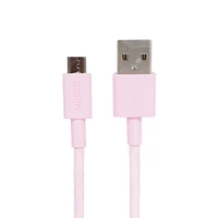 Cable De Datos USB A USBC 2.4 A TPE Flexible Rosa 1 m
