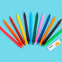 Paquete De Crayolas Con Borrador, 12 Colores