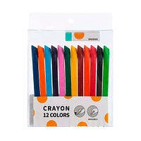 Paquete De Crayolas Con Borrador, 12 Colores