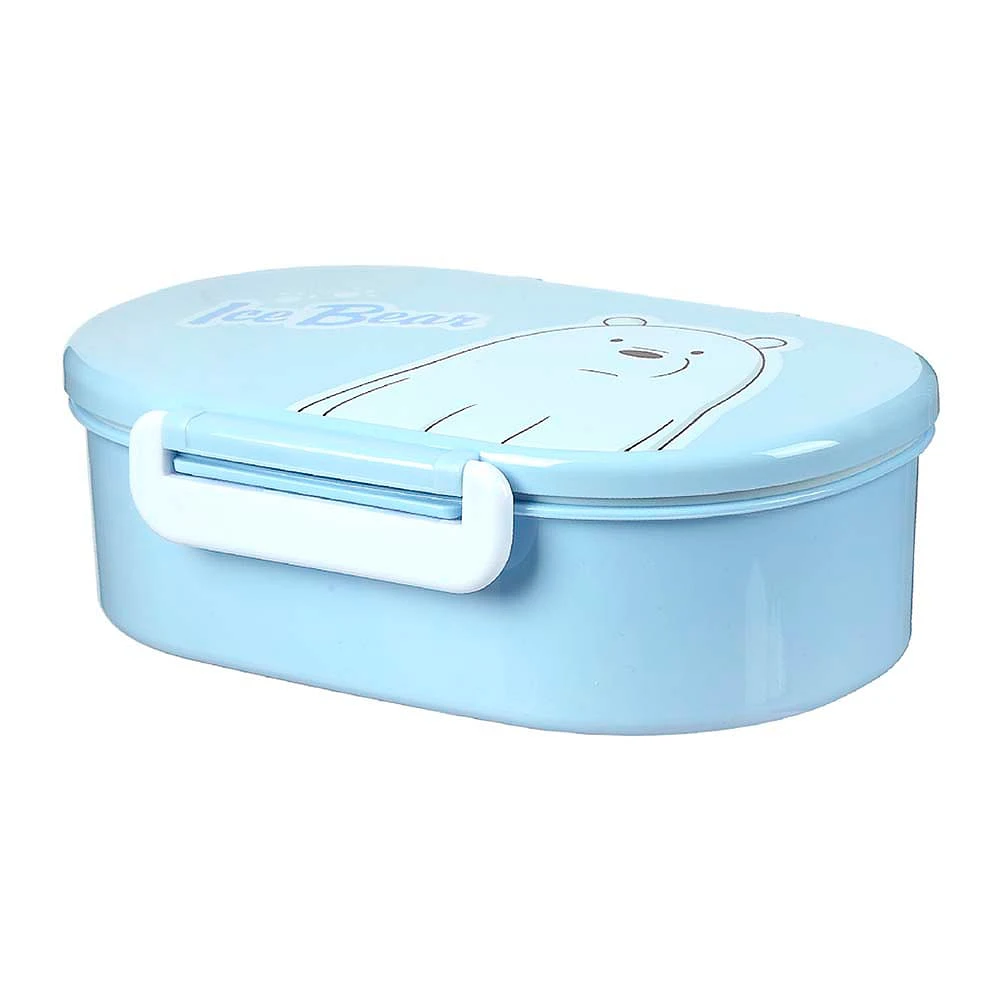 Contenedor Para Comida Con División We Bare Bears Polar Plástico Azul 17.7x5.7 cm 650 ml