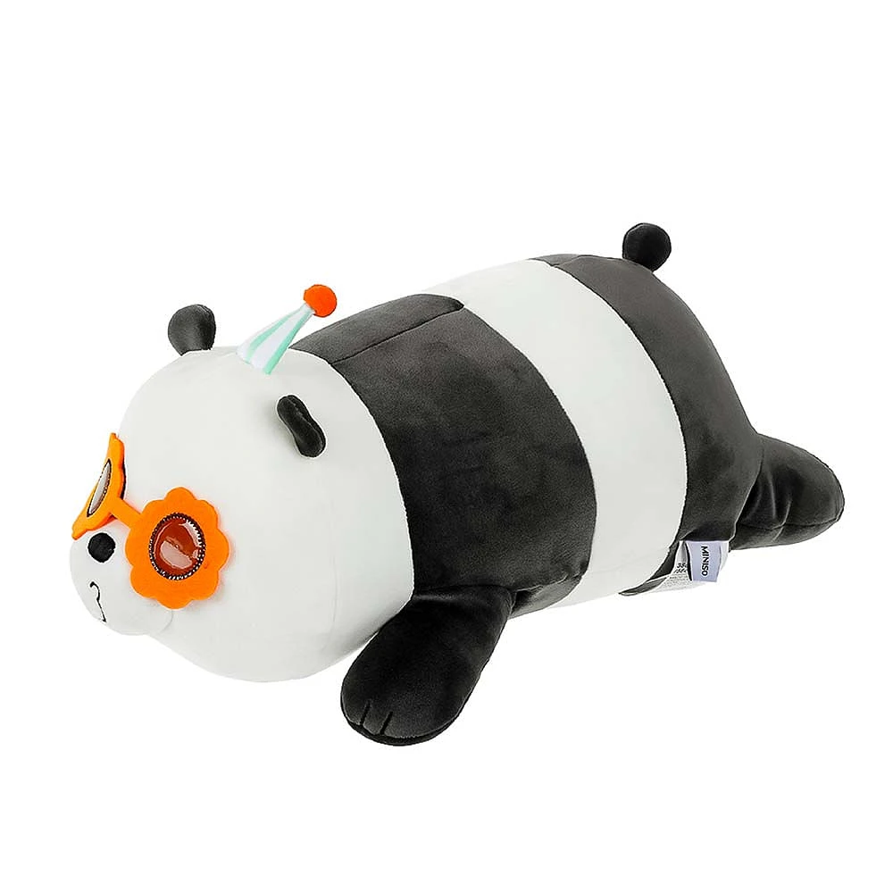 Peluche  Con Lentes We Bare Bears Panda Negro 38 cm