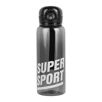 Botella Deportiva Con Tapa De Anillo Tritan Negro 700 ml