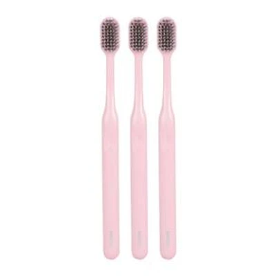 Paquete De Cepillos Dentales Rosa 18.5 cm 3 Piezas