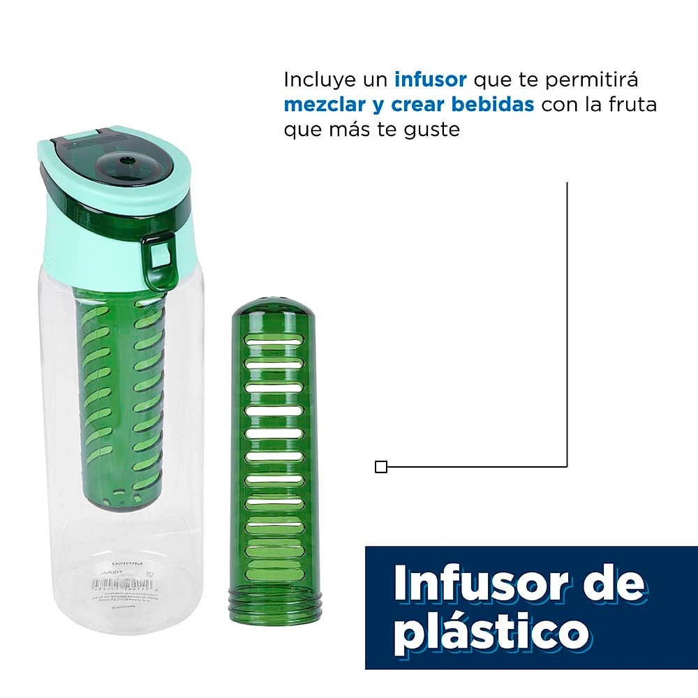 Botella Con Tapa Tritan Verde 700 ml