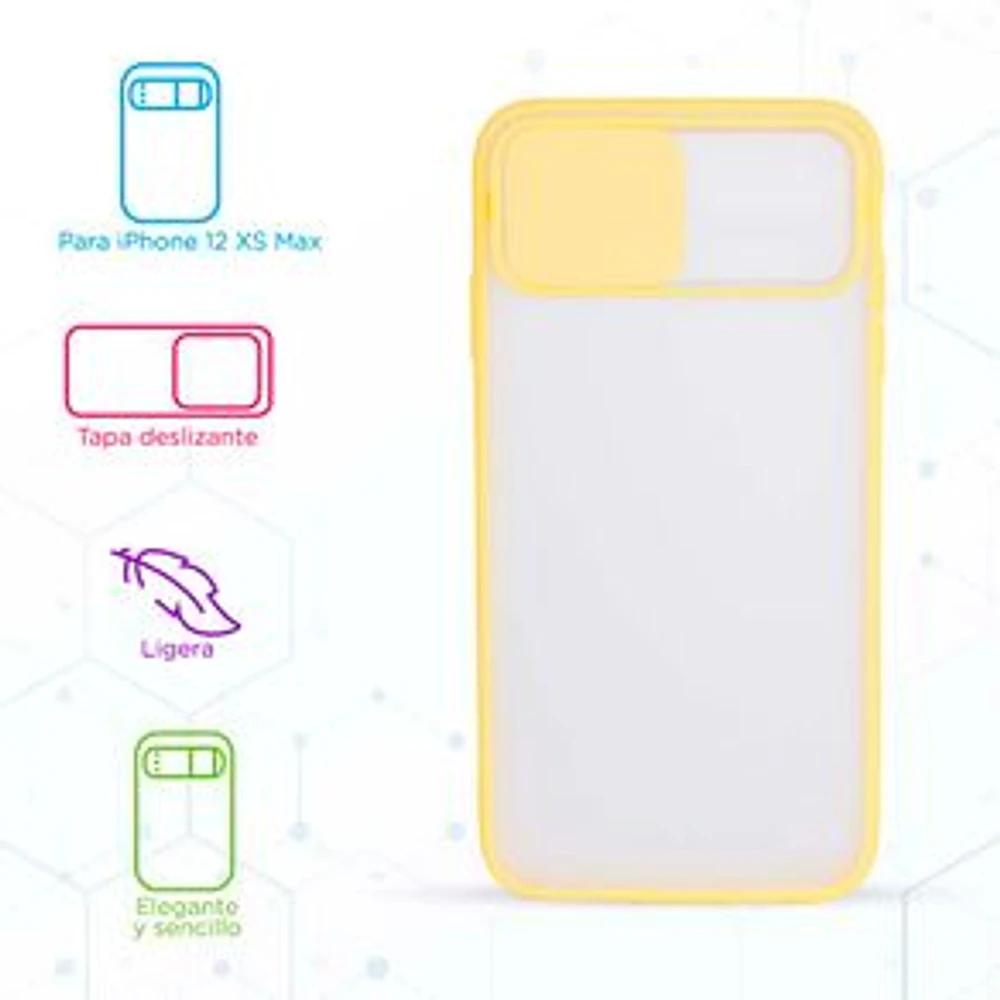 Funda Para Iphone Xs Max Con Cubierta Deslizante Amarilla