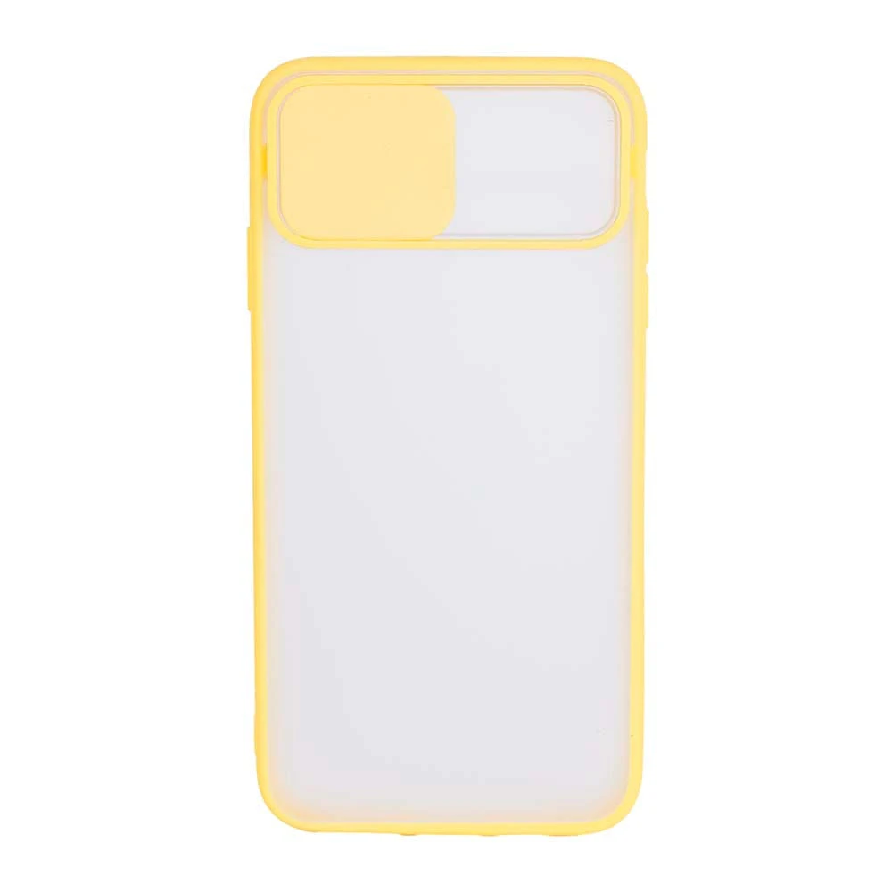 Funda Para Iphone Xs Max Con Cubierta Deslizante Amarilla