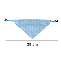 Bandana Para Mascota Estampado Floral 100% Poliéster Azul 29x16 cm