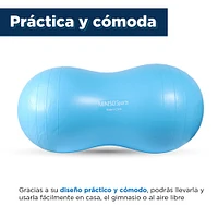 Pelota De Yoga Infantil En Forma Ovalada PVC  Azul 45x90 cm