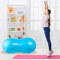Pelota De Yoga Infantil En Forma Ovalada PVC  Azul 45x90 cm