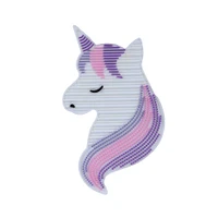 Alfombrilla De Limpieza Para Brochas Unicorn Dream Silicona Blanco 11x17 cm