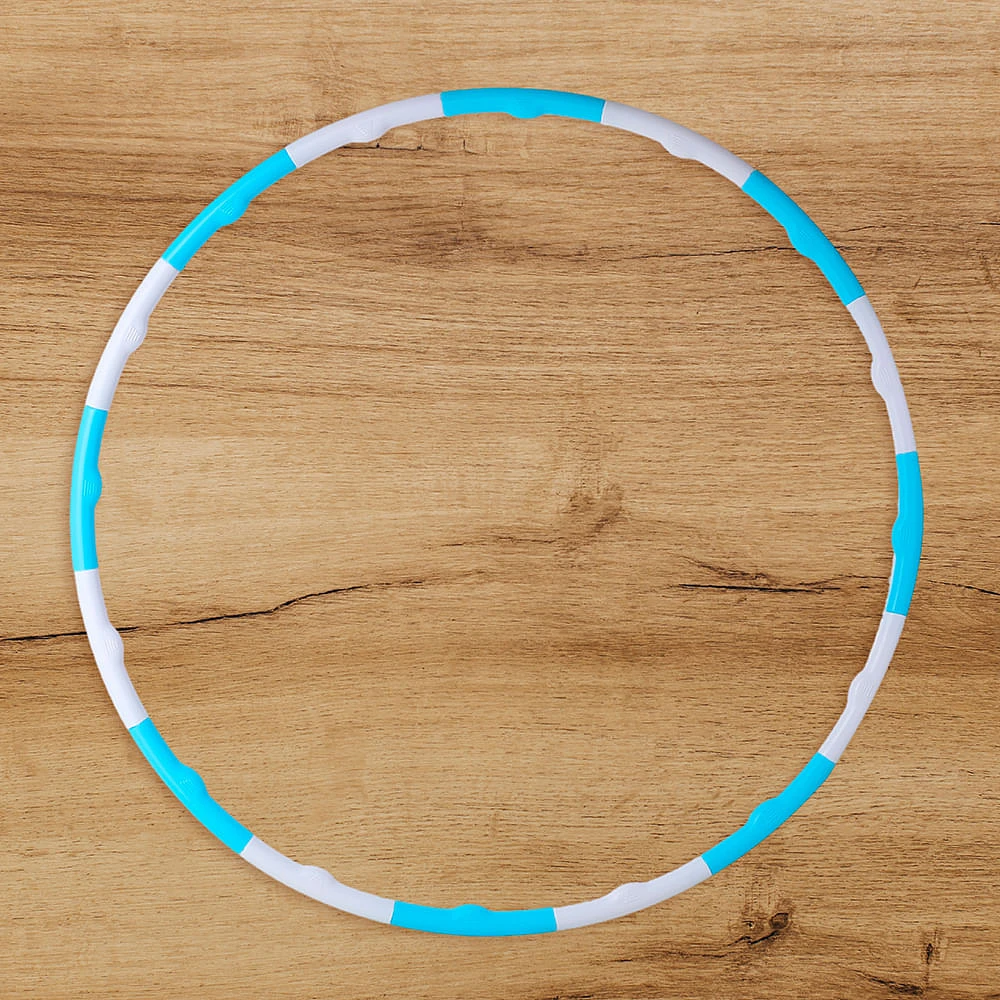 Hula Hoop Desmontable Infantil Plástico Azul Con Blanco 78 cm