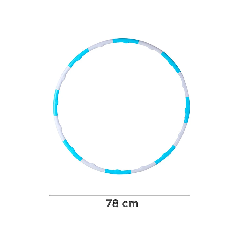 Hula Hoop Desmontable Infantil Plástico Azul Con Blanco 78 cm