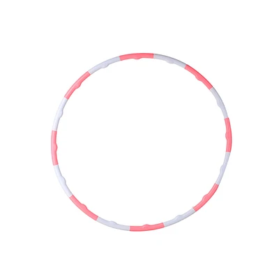 Hula Hoop Desmontable Infantil Plástico Rosa Con Blanco 78 cm