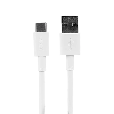 Cable De Datos USB a USB-C Carga Rápida 5A Blanco m