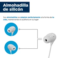 Audífonos De Cable Tipo C Blancos 120 cm