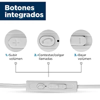 Audífonos De Cable Tipo C Blancos 120 cm