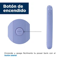 Batería Portátil Power Bank Micro Y Tipo C Lila 9x6.3x1.2 cm 5000 mAh