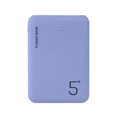 Batería Portátil Power Bank Micro Y Tipo C Lila 9x6.3x1.2 cm 5000 mAh