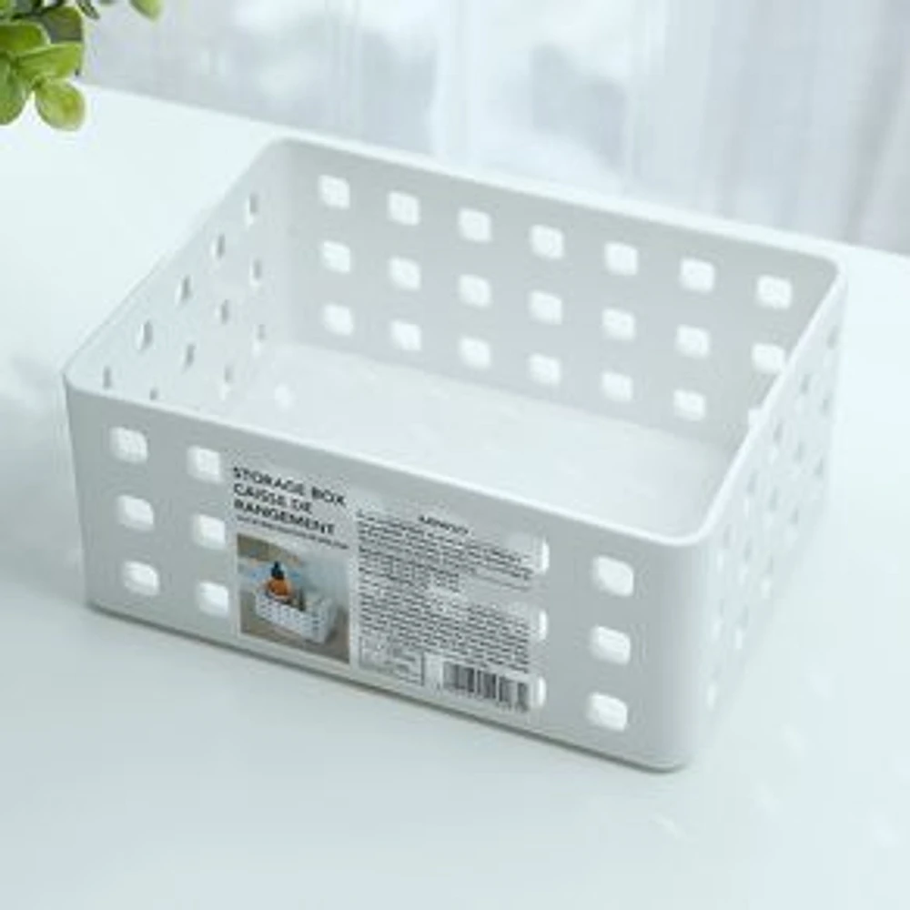 Caja De Almacenamiento Rectangular   De Diseño De Malla De Plástico   14x10.5x6.2 cm