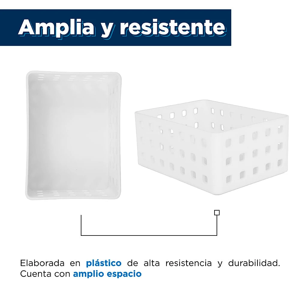 Caja De Almacenamiento Rectangular   De Diseño De Malla De Plástico   14x10.5x6.2 cm