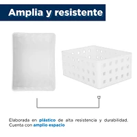 Caja De Almacenamiento Rectangular   De Diseño De Malla De Plástico   14x10.5x6.2 cm