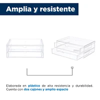 Organizador Para Cosméticos Con Cajones Delgados Plástico Transparente 26X17.3X9.8CM