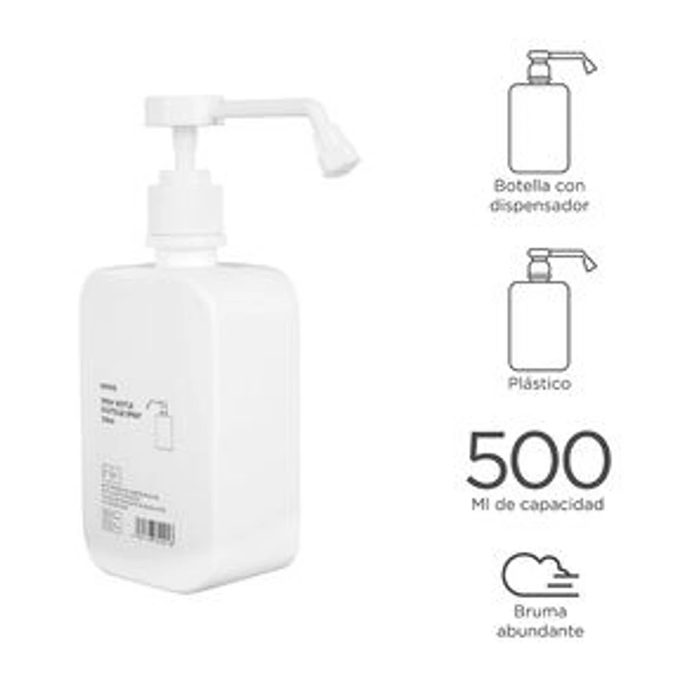 Botella Para Spray Plástico Blanco 500 ml