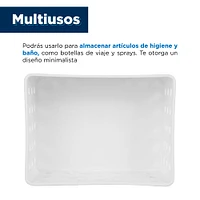 Caja De Almacenamiento Rectangular   De Diseño De Malla De Plástico   14x10.5x6.2 cm