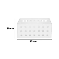 Caja De Almacenamiento Rectangular   De Diseño De Malla De Plástico   14x10.5x6.2 cm