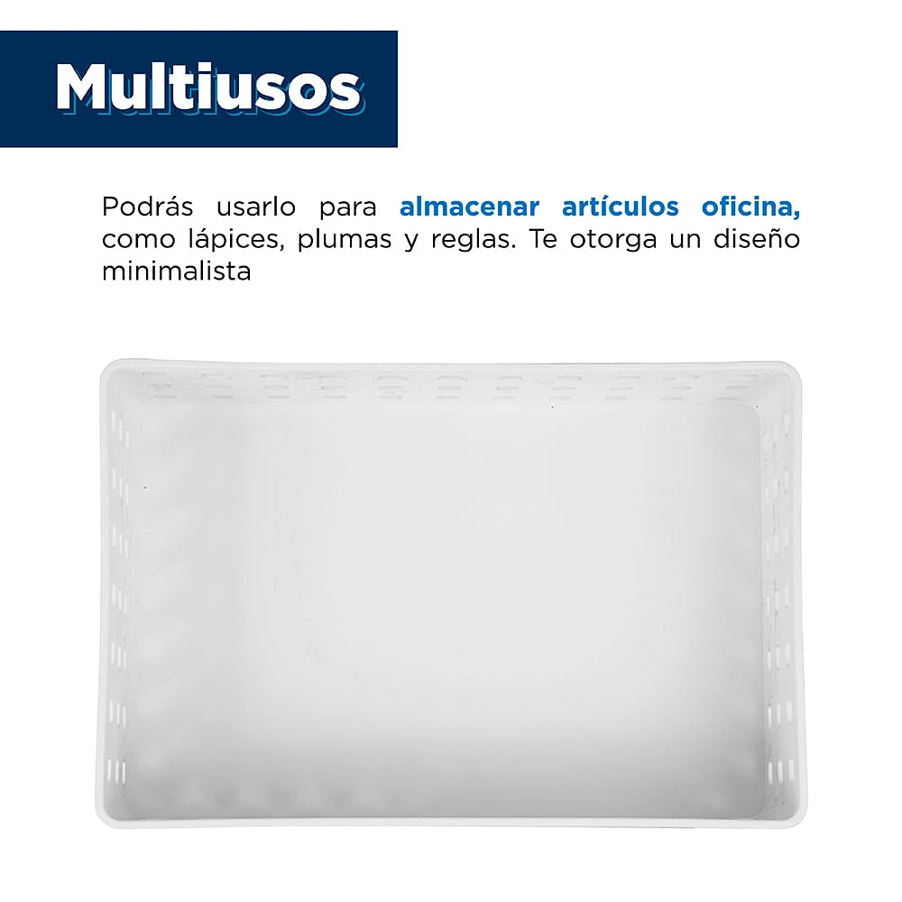 Caja De Almacenamiento Rectangular   De Diseño De Malla De Plástico   21x14x6.2 cm