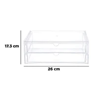 Organizador Para Cosméticos Con Cajones Delgados Plástico Transparente 26X17.3X9.8CM