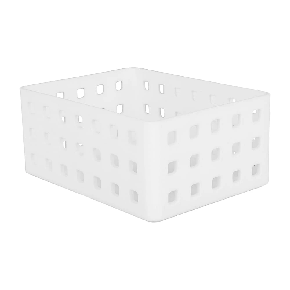 Caja De Almacenamiento Rectangular   De Diseño De Malla De Plástico   14x10.5x6.2 cm