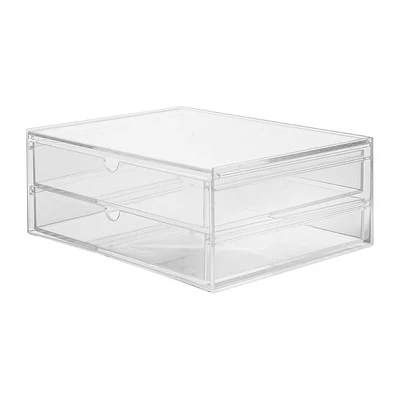 Organizador Para Cosméticos Con Cajones Delgados Plástico Transparente 26X17.3X9.8CM