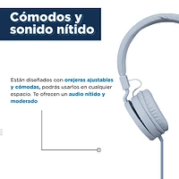 Audífonos De Diadema Con Cable Modelo HM001 Azul