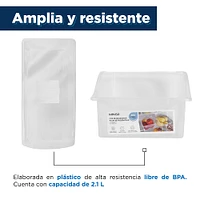 Organizador De Alimentos Para Refrigerador Plástico 2100 ml