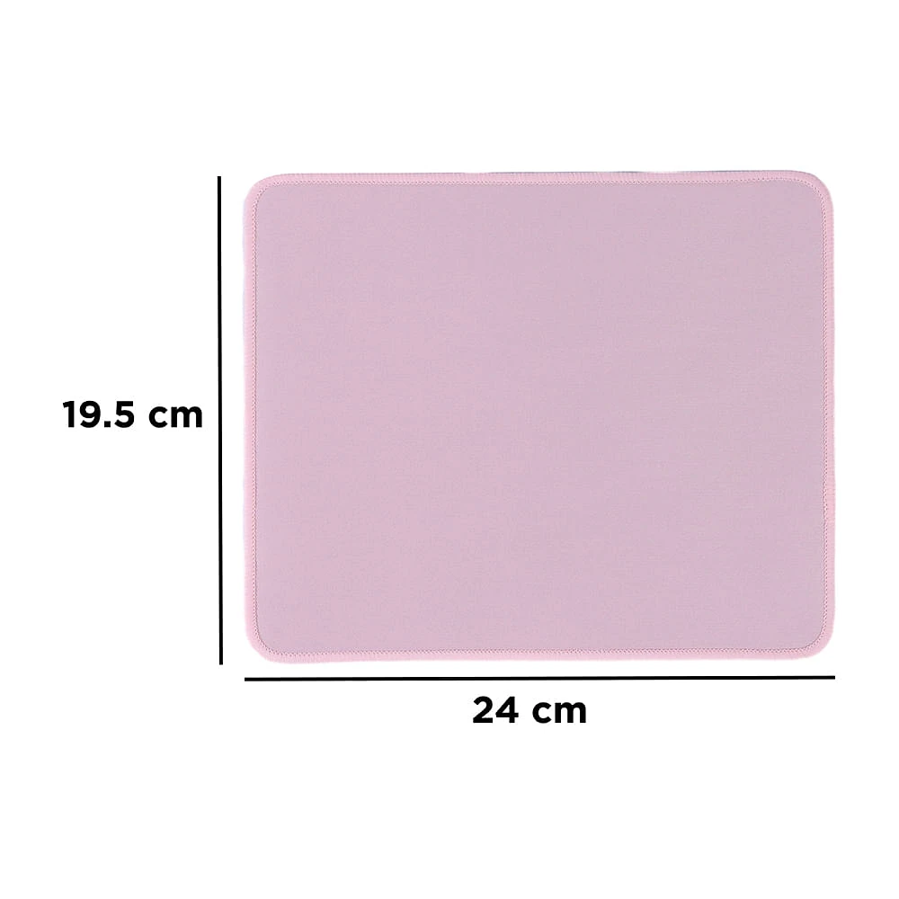 Mouse Pad 100% Poliéster Rosa 24x19.5 cm